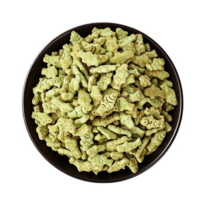 Petsforest Crunchy Cat Grass Cat Treats, 2.2Lb, Natural Ingredients with Peppermint, Vitamin D3, Palm Oil & Lecithin, Gentle Daily Hairball Care, Dental Chewing Support, Training Biscuits